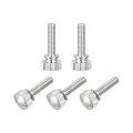 Knurled Thumb Screws M4x16mm Brass Shoulder Bolts Grip Knobs Fasteners Nickel Plated 5pcs 