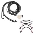 Smt- H-d Motorcycle 16 Black Extended Handlebar Cable Kit Brake Line Clutch Electronic Throttle For 2017-2020 Touring W Abs 