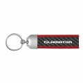 Ipick Image Made For Jeep Gladiator Real Carbon Fiber Strap With Red Leather Stitching Edge Key Chain