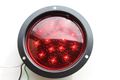 4 Led Round Flush-mount Stop Turn Tail Lights Red 5 3 8 Truck Trailer Rv 25105r 