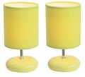 Simple Designs Lt2005-grn-2pk Stonies Small Stone Look Lamp 2 Pack Set Green 