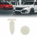 Uxcell 100 Pcs White Plastic Door Fender Push Rivets Fastener 8mm Hole For Auto Car