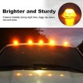Cab Roof Marker Lights For 2003-2016 Dodge Ram 1500 2500 3500 Top Light Running Lamp Smoked Lens With 16 Amber Leds