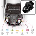 X Autohaux 2pcs Black 8an Male To M14 1 5mm Metric Thread Fitting Adapter Flare Union Coupler Fuel Oil Line Hose End Aluminum