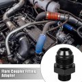 X Autohaux 2pcs Black 8an Male To M14 1 5mm Metric Thread Fitting Adapter Flare Union Coupler Fuel Oil Line Hose End Aluminum