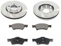 Front Ceramic Brake Pad And Rotor Kit Compatible With 2004-2007 Dodge Grand Caravan 