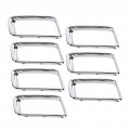Front Grill Trim Insert Ring Abs Grille Chrome Plated Modification Replacement For Grand Cherokee 2014a 2016 7pcs Set
