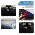 Independence 4th July White Ballon Red Circles On Dark Blue Auto Car Windshield Sun Shade Window Uv Ray Visor Protector Heat