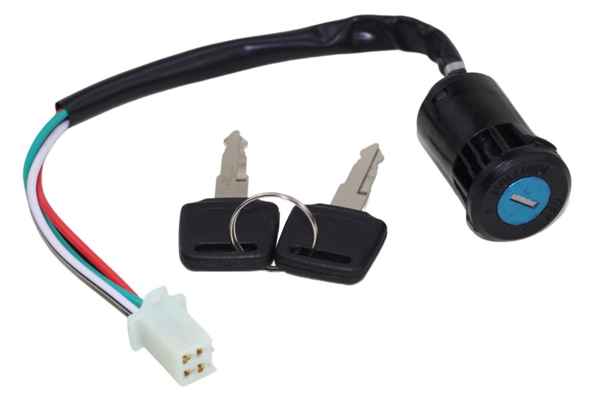 Ignition Switch Key And 3 Function Left Starter Assembly With Spark Plug For 50cc To 250cc Atv Dirt Bike Go Karts Quad Pit