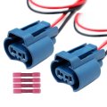 2 Pcs Pin Headlight High Beam Connector For Honda Accord 2002 2022 9005hb3 Pigtail Harness Plug 11 8 In Copper Wires Grey 