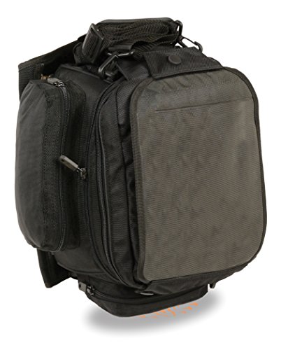 Extra Large Nylon Magnetic Tank Bag With Backpack Straps 9 In X 16 Weather Resistant 1200d Textile Material Black Waterproof