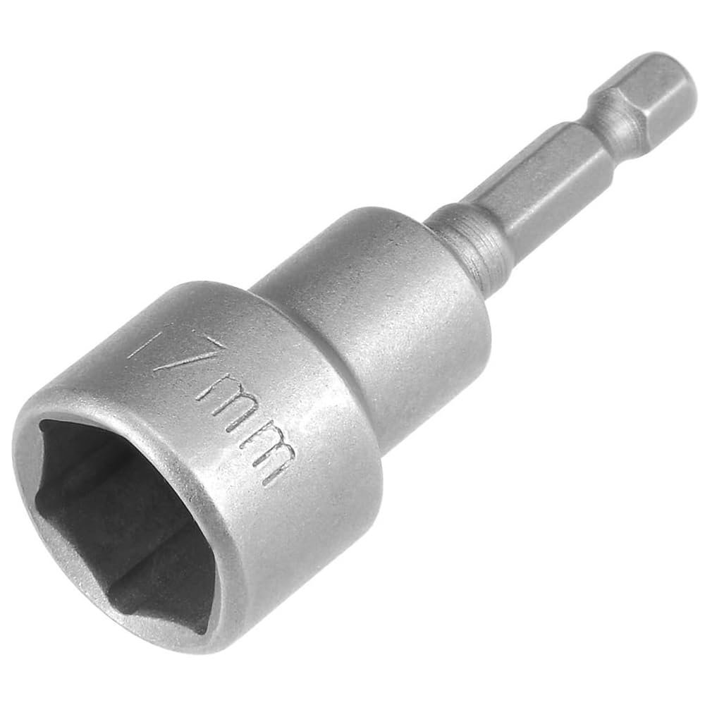 17mm Magnetic Nut Driver Socket 1 4 In Hex Shank Drill Adapter For Power Drills And Impact Drivers Chrome Vanadium Steel 65mm