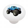 Gotham Decor Blue Monster Truck Ceramic Drawer Knob 
