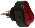 Pico 5580a 12 Volt 25 Amp On-off Red Illuminated Oval Rocker Switch Spst Per Package 