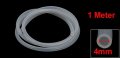 Uxcell 4mm X 6mm High Temp Resistant Silicone Rubber Tube Hose Pipe Milky 1 Meter Long