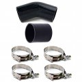 Squirrelly 2 5 Inch Silicone Black Coupler Kit 4 Pack 1x Straight 45 Degree 3 Layers Reinforcement 90 Intercooler Pipe Turbo 