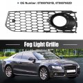 X Autohaux Pair Front Fog Light Mesh Grille Honeycomb Type Grill Cover For Audi A5 S-line 08-12 8t0807681b 8t0807682d