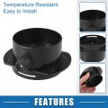A Absopro Universal Car Air Ducting Connector Straight Heater Duct Joiner Pipe 2 95 75mm Od Black