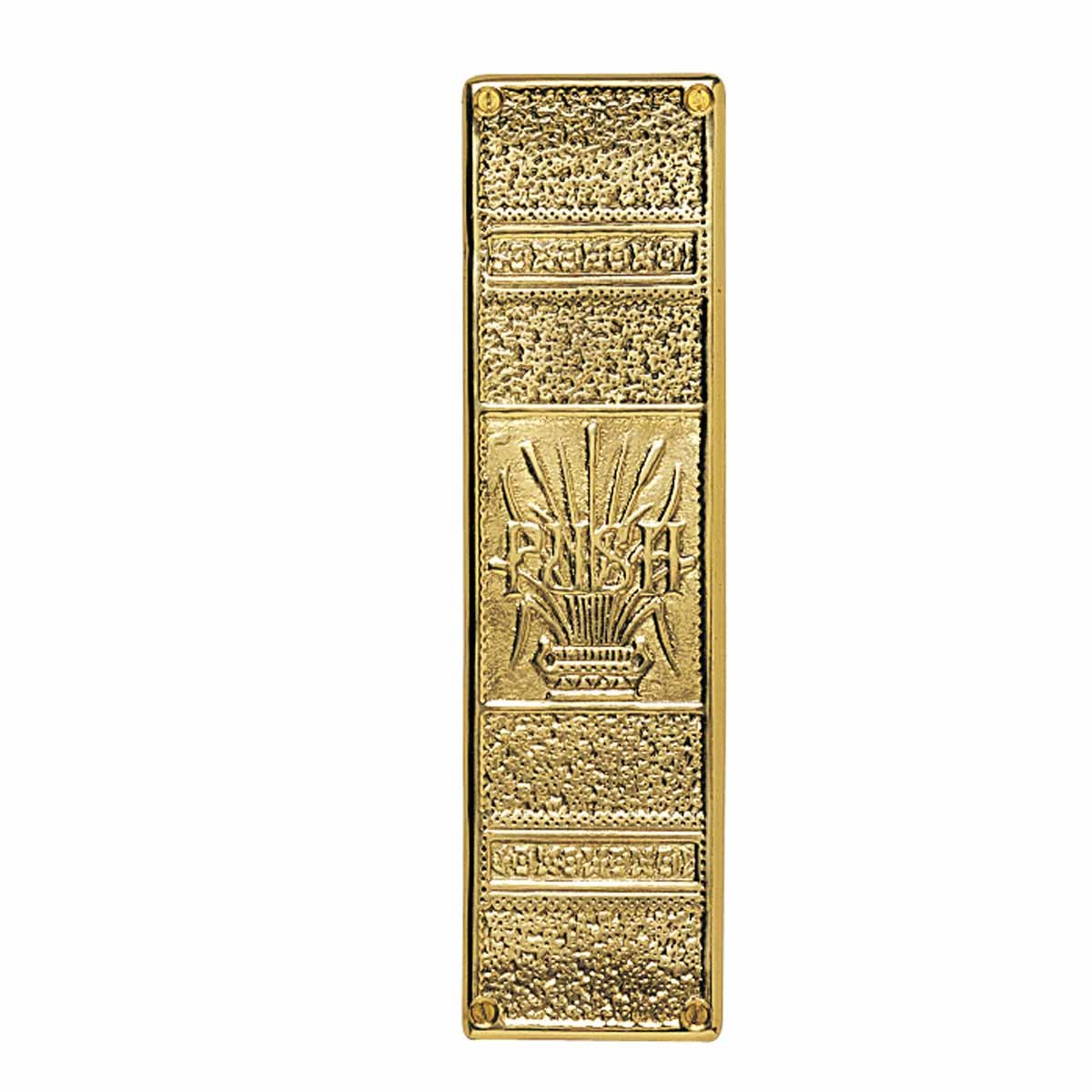 Pushplates Bright Solid Brass Baroque Pushplate 11 1 2 H