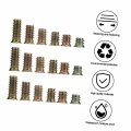 Healeved 60pcs T-nut Metal Threaded Inserts Furniture Rivet Nuts Hex Socket Screw Insert Nut Fastener Wood Carbon Steel M8