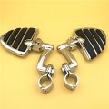 Hk Group Motorcycle Chrome Peg Mounting Kit With U Shape Foot Footrest For Bike Equipped 1 Inch 25mm Front Engine Guard Frame
