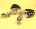 Hk Group Motorcycle Chrome Peg Mounting Kit With U Shape Foot Footrest For Bike Equipped 1 Inch 25mm Front Engine Guard Frame