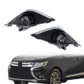 Fog Light Assemblies For Mitsubishi Outlander 2016 2021 Lh Rh Front Pair Clear Lens Chrome Frame Replacement Mi1039122 