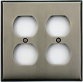 Antique Pewter 2 Gang Duplex Electrical Outlet Wall Plate 