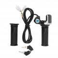 Electric Bike Twist Throttle Grip Lock Key Set E Led Indicator For Motorcycle Scooter 48v Grips