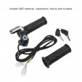 Electric Bike Twist Throttle Grip Lock Key Set E Led Indicator For Motorcycle Scooter 48v Grips
