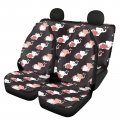 Cozeyat Pink Elephant Design Cars Front And Back Seat Cover Full Set 4 Packs Comfortable Saddle Blanket Mats Softy Rear Split 