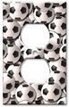 Art Plates Outlet Cover Decorative Metal Wall Plate Sports Soccer Balls 