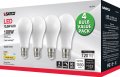 Satco S12440 A19 Led 4-bulb Value Pack 100w Replacement 2700k White