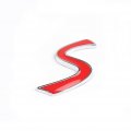 S Emblem Silver Letter 3d Badge Lettering Decal Replacement Sticker Universal Rear Trunk Lid Hatch Tailgate Cover For Mini