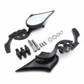 Httmt Black Billet Skull Blade Mirror Compatible With H-d Electra Heritage Sportster Glide