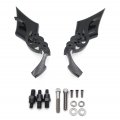 Httmt Black Billet Skull Blade Mirror Compatible With H-d Electra Heritage Sportster Glide