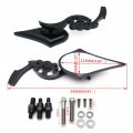 Httmt Black Billet Skull Blade Mirror Compatible With H-d Electra Heritage Sportster Glide