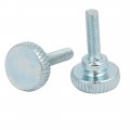 Uxcell M3x12mm Carbon Steel Flat Knurled Head Fully Threaded Thumb Screw Bolt 12pcs