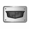 Ipick Image Made For Cadillac 3d Crest Logo In Gunmetal Dark Gray Brush Plate Billet Aluminum 2-inch Tow Hitch Cover
