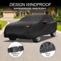 Waterproof Outdoor Car Cover For Lexus Rz Sun Rain Snow Hail Protection With Left Side Door Zipper And Aluminum Film Black