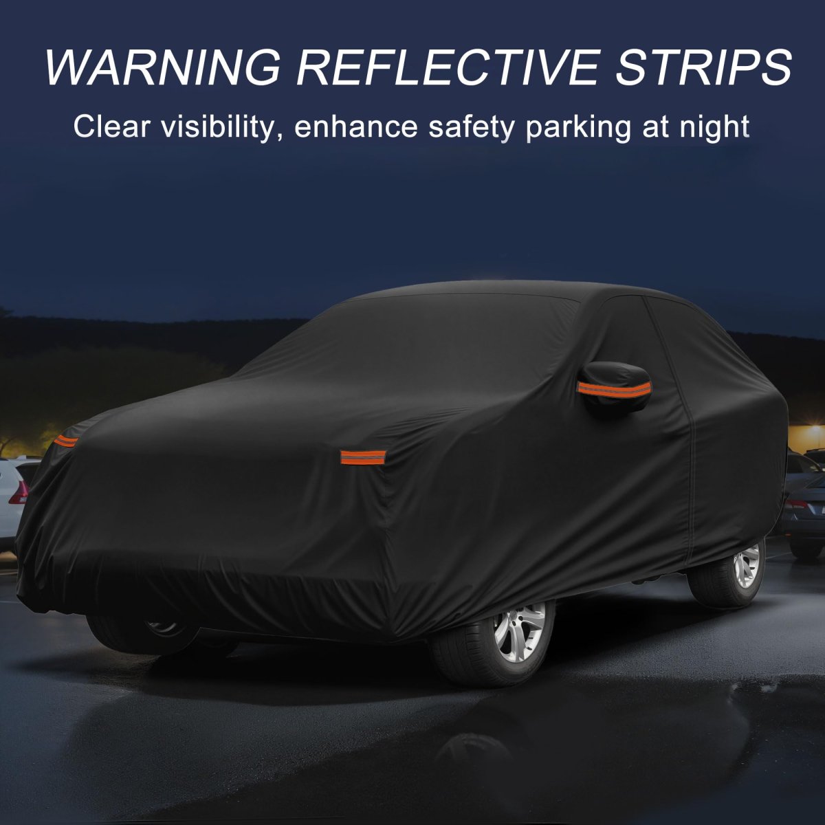 Waterproof Outdoor Car Cover For Lexus Rz Sun Rain Snow Hail Protection With Left Side Door Zipper And Aluminum Film Black