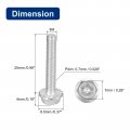 Uxcell M4x25mm Phillips Hex Head Flange Bolts 30pcs 304 Stainless Steelagon Hex Machine Screws