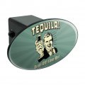 Tequila Brain Off Liver On Funny Humor Retro Oval Tow Trailer Hitch Cover Plug Insert