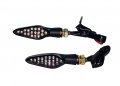 Oz-usa Motorcycle Turn Signal Large Amber Led Light Front Rear Dual Intensity Smoke Lens 12 Volts Universal Blinker