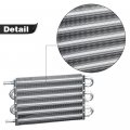 G-plus 6 Row An6 Aluminum Engine Transmission Racing Oil Cooler With Mounting Kit Silver Compatible Universal Car Truck Trans