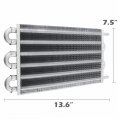 G-plus 6 Row An6 Aluminum Engine Transmission Racing Oil Cooler With Mounting Kit Silver Compatible Universal Car Truck Trans