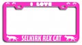 I Love Selkirk Rex Cat Pets Pn Metal License Plate Frame Tag Holder T58