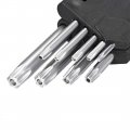 Uxcell Torx Hex Key Set 9 In 1 Anti Tamper Star Bit Wrench L-shape T10 T50 Small