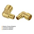 G 1 2 Inch Male X 4 90 Degree Elbow Brass L Right Angle Pipe Fitting Connector For Fluid Gas Fuel Oil 34x35mm