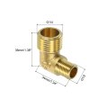 G 1 2 Inch Male X 4 90 Degree Elbow Brass L Right Angle Pipe Fitting Connector For Fluid Gas Fuel Oil 34x35mm